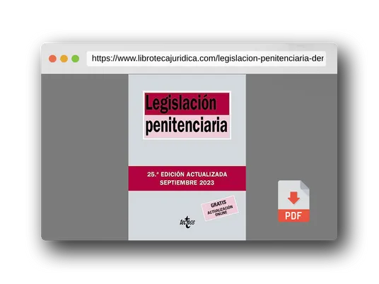 Vista previa del PDF del libro Legislación penitenciaria (Derecho - Biblioteca de Textos Legales)