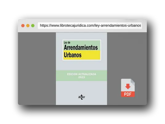 Vista previa del PDF del libro Ley de Arrendamientos Urbanos (Derecho - Biblioteca de Textos Legales)