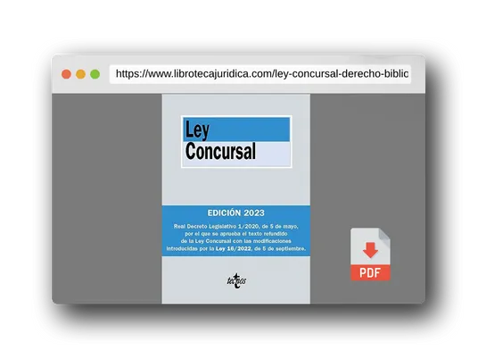 Vista previa del PDF del libro Ley Concursal (Derecho - Biblioteca de Textos Legales)