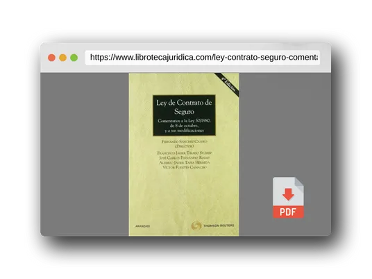 Vista previa del PDF del libro Ley de Contrato de Seguro - Comentarios a la Ley 50/1980, de 8 de octubre, y a sus modificaciones: 103 (Gran Tratado)