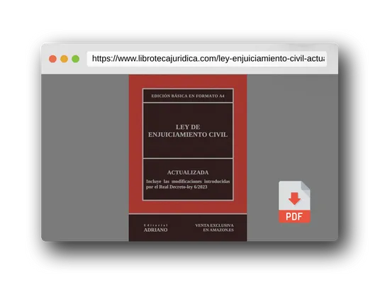 Vista previa del PDF del libro Ley de Enjuiciamiento Civil: Actualizada - Edición básica en formato A4