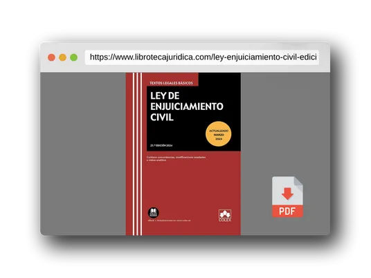 Vista previa del PDF del libro Ley de enjuiciamiento civil (25.ª EDICIÓN 2024) (Textos legales básicos)