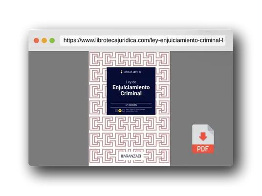 Vista previa del PDF del libro Ley de Enjuiciamiento Criminal (LeyItBe) (Código Básico)