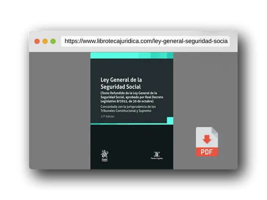 Vista previa del PDF del libro Ley General de la Seguridad Social 17ª Edición 2023 (Textos Legales)