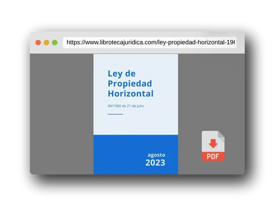 Vista previa del PDF del libro Ley de Propiedad Horizontal: 49/1960, de 21 de julio