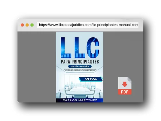 Vista previa del PDF del libro LLC para Principiantes: El Manual más Completo e Intuitivo para Crear, Gestionar y Mantener su Sociedad Limitada.