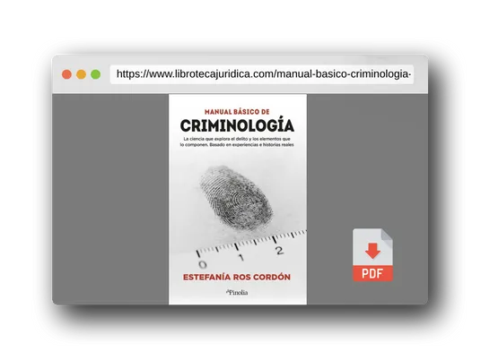 Vista previa del PDF del libro Manual básico de criminología (Manuales prácticos)