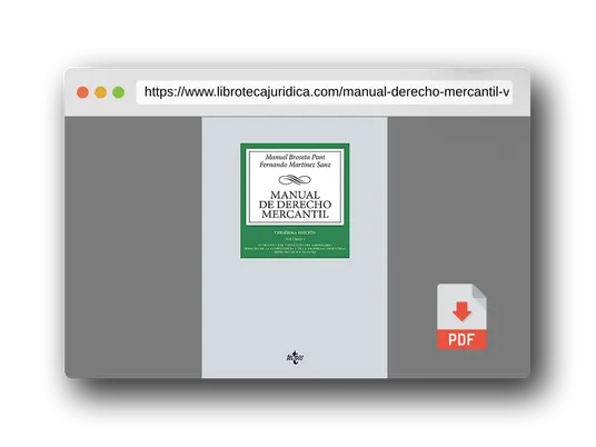 Vista previa del PDF del libro Manual de Derecho Mercantil: Vol. I. Introducción y estatuto del empresario. Derecho de la competencia y de la propiedad industrial. Derecho de ... Biblioteca Universitaria de Editorial Tecnos)