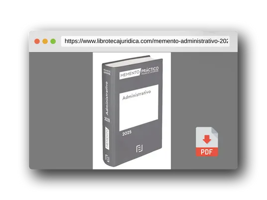 Vista previa del PDF del libro Memento Administrativo 2025 (MANUALES)