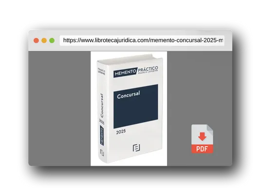 Vista previa del PDF del libro Memento Concursal 2025 (MANUALES)