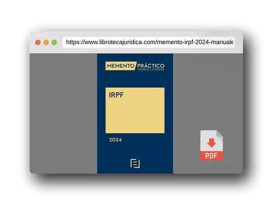 Vista previa del PDF del libro Memento IRPF 2024 (MANUALES)
