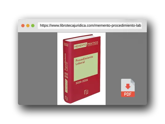 Vista previa del PDF del libro Memento Procedimiento Laboral 2025-2026 (MANUALES)