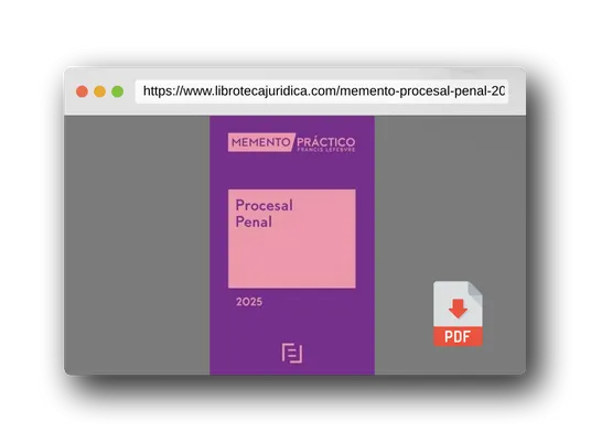 Vista previa del PDF del libro Memento Procesal Penal 2025 (MANUALES)