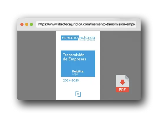 Vista previa del PDF del libro Memento Transmisión de Empresas 2024-2025 (MANUALES)