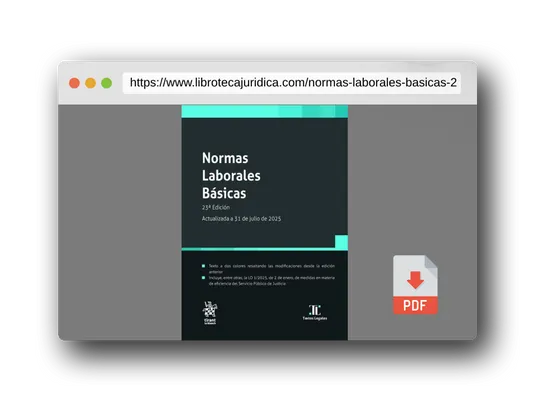 Vista previa del PDF del libro Normas Laborales Básicas 23ª Edición. Actualizada a 31 de julio de 2025