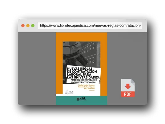 Vista previa del PDF del libro Nuevas reglas de contratación laboral para las universidades: personal de investigación y docente e investigador: 6 (Iura)