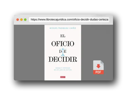 Vista previa del PDF del libro El oficio de decidir: Dudas y certezas de un juez en activo (Biografías y Memorias)