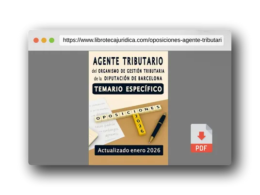 Vista previa del PDF del libro Oposiciones Agente tributario del Organismo de Gestión Tributaria de la Diputación de Barcelona Temario específico