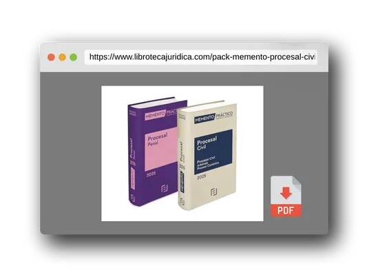 Vista previa del PDF del libro Pack Memento Procesal Civil 2025+ Memento Procesal Penal 2025 (MANUALES)