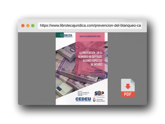 Vista previa del PDF del libro LA PREVENCIÓN DEL BLANQUEO DE CAPITALES: Algunos aspectos de interés (DELTA)