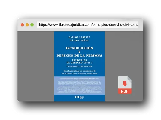 Vista previa del PDF del libro Principios de Derecho civil. Tomo I: Tomo I: Introducción y Derecho de la persona 28.ª ed. (Manuales universitarios)