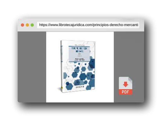 Vista previa del PDF del libro Principios de Derecho Mercantil (Tomo I) (Manuales)