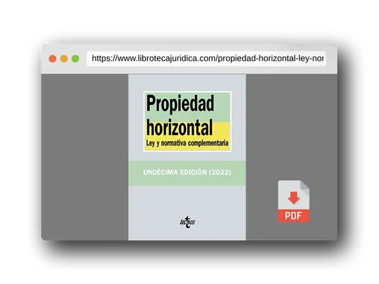 Vista previa del PDF del libro Propiedad horizontal: Ley y normativa complementaria (Derecho - Biblioteca de Textos Legales)