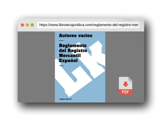 Vista previa del PDF del libro Reglamento del Registro Mercantil Español: 54 (Leyes)