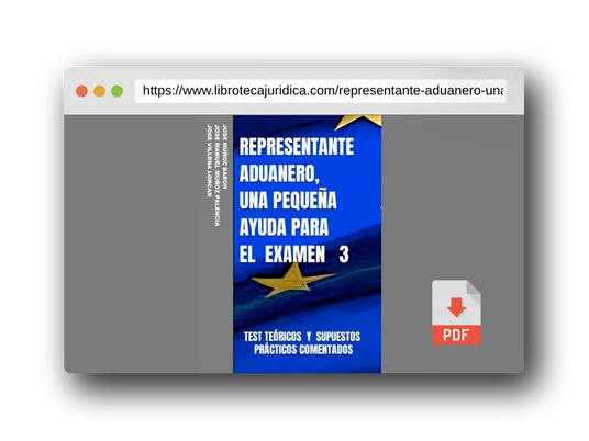 Vista previa del PDF del libro REPRESENTANTE ADUANERO, UNA PEQUEÑA AYUDA PARA EL EXAMEN 3
