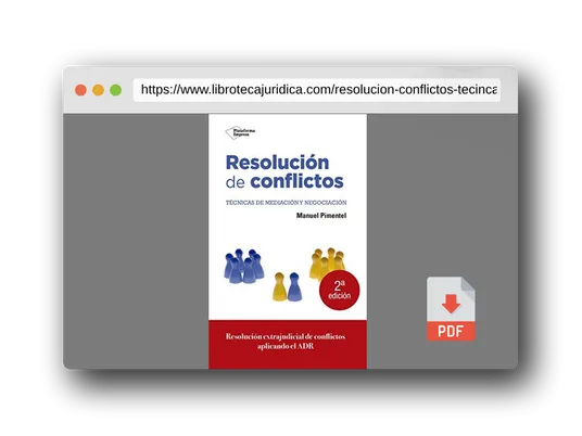Vista previa del PDF del libro Resolucion De Conflictos: Técincas de mediación y negociación (EMPRESA)