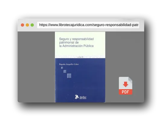 Vista previa del PDF del libro Seguro y responsabilidad patrimonial de la administracion publica. (SIN COLECCION)