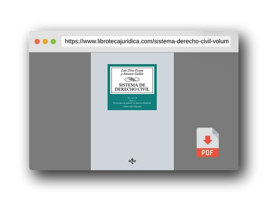 Vista previa del PDF del libro Sistema de Derecho Civil: Volumen II (Tomo 1) El contrato en general. La relación obligatoria (Derecho - Biblioteca Universitaria de Editorial Tecnos)