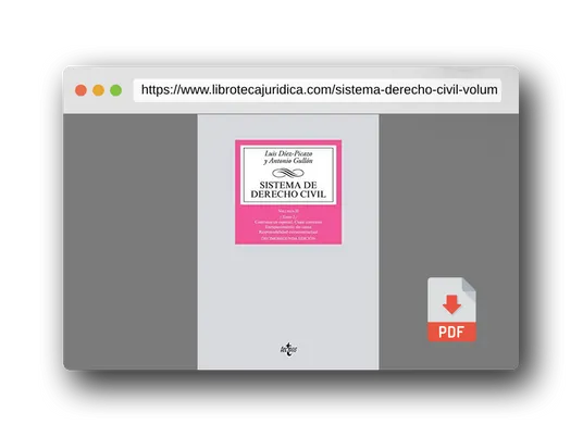 Vista previa del PDF del libro Sistema de Derecho Civil: Volumen II (Tomo 2) Contratos en especial. Cuasi contratos. Enriquecimiento sin causa. Responsabilidad extracontractual ... Biblioteca Universitaria de Editorial Tecnos)