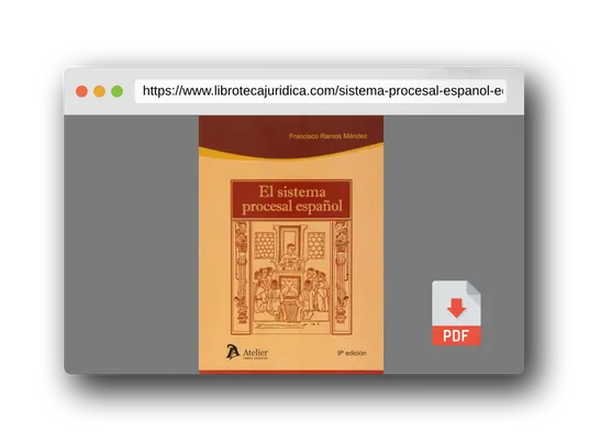 Vista previa del PDF del libro Sistema procesal español. 9ª edición. (Processus Iudicii)