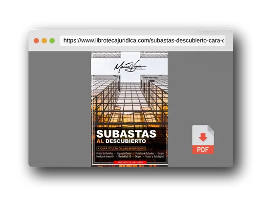 Vista previa del PDF del libro SUBASTAS al descubierto: La cara oculta de las inversiones