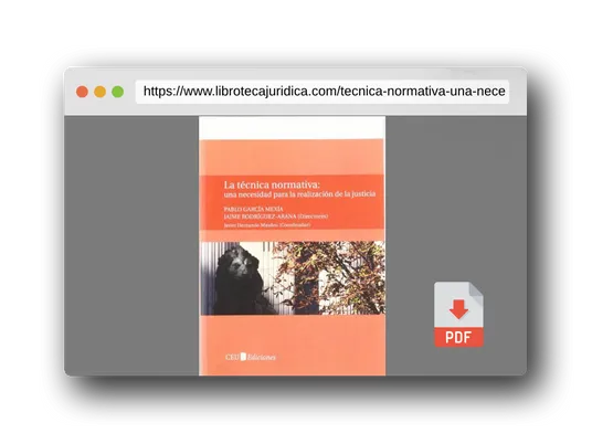 Vista previa del PDF del libro La técnica normativa: una necesidad para la realización de la justicia: 10 (General)