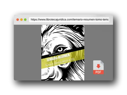 Vista previa del PDF del libro TEMARIO RESUMEN: Tomo II (Temas del 11 al 23)