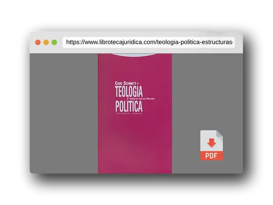 Vista previa del PDF del libro Teología Política (ESTRUCTURAS Y PROCESOS - DERECHO)