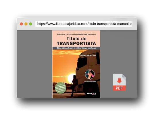 Vista previa del PDF del libro Título de transportista. Manual de competencia profesional de transporte: Cómo obtenerlo con el mínimo tiempo y esfuerzo: 0 (Gestión del transporte)