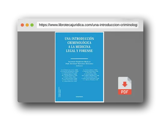 Vista previa del PDF del libro Una Introducción Criminológica A La medicina legal y Forense (SIN COLECCION)